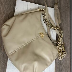Steve Madden Cream Shoulder Bag with Braided Strap
